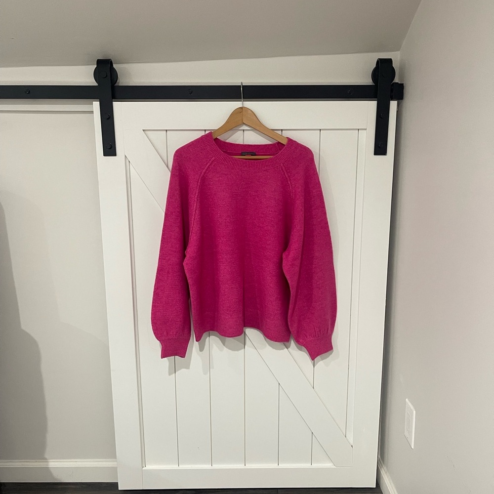 Vince Camuto Vibrant Pink Crew Neck Sweater